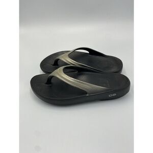 OOFOS OOlala Womens Luxe‎ Thong Flip Flops Recovery Sandals Latte Size 8